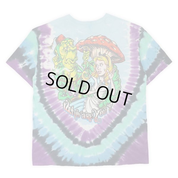 画像2: 00's Alice in Wonderland タイダイ染め 両面プリントTシャツ "LIQUID BLUE" (2)
