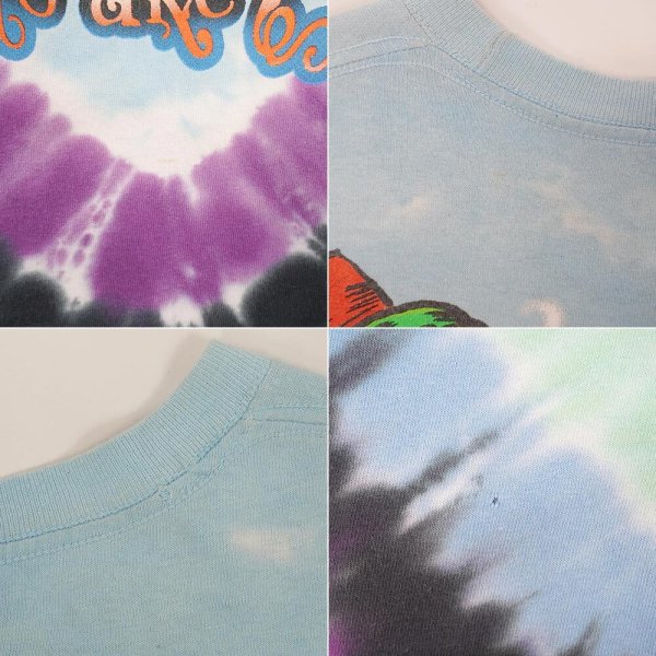 画像5: 00's Alice in Wonderland タイダイ染め 両面プリントTシャツ "LIQUID BLUE" (5)