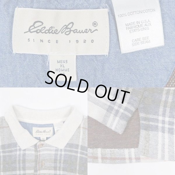 画像3: 90's Eddie Bauer L/S ポロシャツ "MADE IN USA" (3)