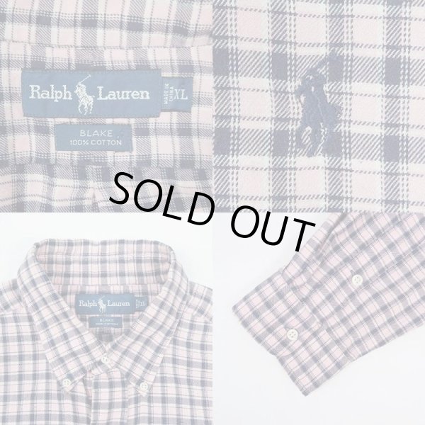 画像3: 90's Polo Ralph Lauren フランネル ボタンダウンシャツ "BLAKE" (3)