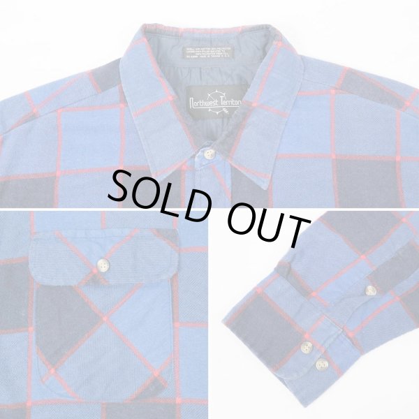 画像4: 90's Northwest Territory キルティングライナー ネルシャツ (4)
