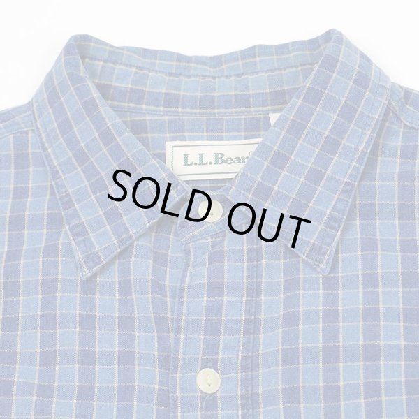 画像4: 90's L.L.Bean インディゴ染め ワークシャツ (4)
