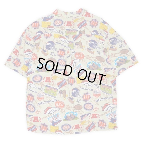 画像2: Early 00's Denver Broncos S/S 総柄 レーヨンシャツ (2)