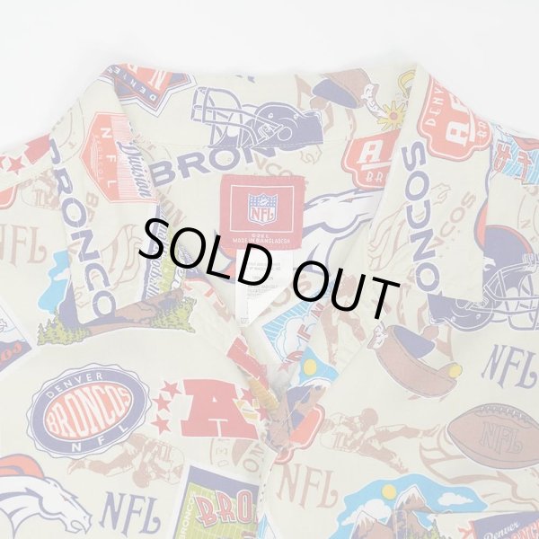 画像4: Early 00's Denver Broncos S/S 総柄 レーヨンシャツ (4)