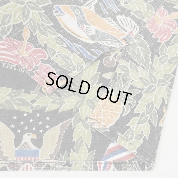 画像4: 00's DIETRICH VAREZ COLLECTION by Reyn Spooer コットンハワイアンシャツ "BLACK" (4)