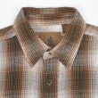 画像3: 90's ST JOHN'S BAY ヘビーネルシャツ "BROWN×WHITE OMBRE PLAID" (3)