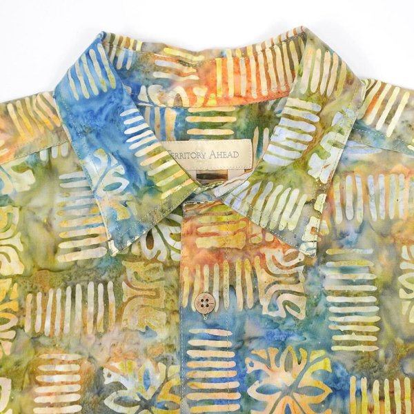 画像3: 00's THE TERRITORY AHEAD S/S 総柄 レギュラーカラーシャツ (3)