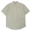 画像1: 00's L.L.Bean S/S シアサッカーボタンダウンシャツ “Blue×Yellow Plaid” (1)