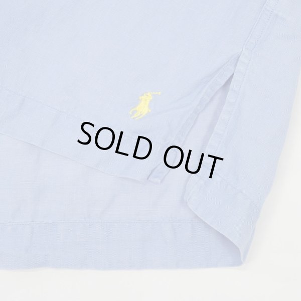 画像4: 90's Polo Ralph Lauren S/S オープンカラーシャツ “CALDWELL / LINEN×SILK / 裾ポニー” (4)