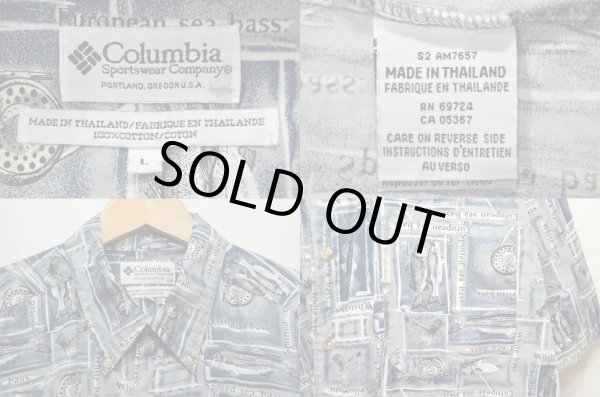 画像3: 02's OLD Columbia S/S 総柄 ボタンダウンシャツ (3)