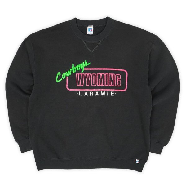 画像1: 80's RUSSELL プリントスウェット "MADE IN USA / BLACK" (1)