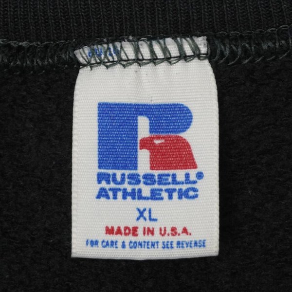 画像2: 80's RUSSELL プリントスウェット "MADE IN USA / BLACK" (2)