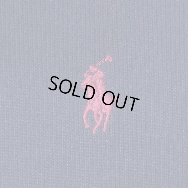 画像3: 00's Polo Ralph Lauren ハーフジップ コットンニット “NAVY” (3)