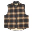 画像1: 00's L.L.Bean ボアライナー ウールベスト "Ombre Plaid" (1)