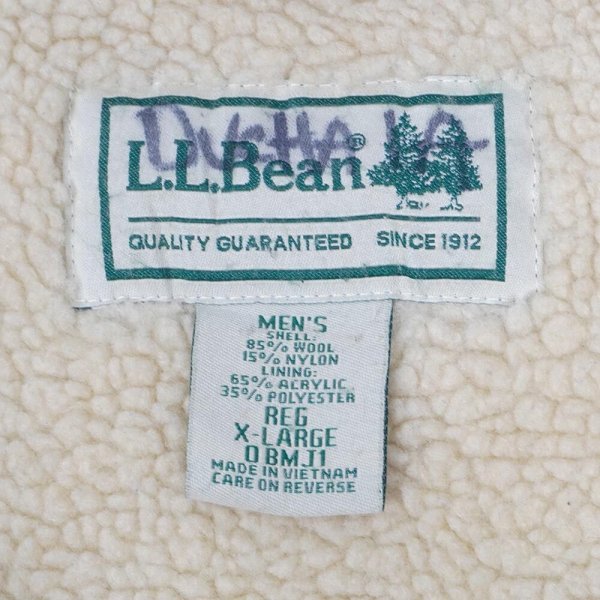 画像2: 00's L.L.Bean ボアライナー ウールベスト "Ombre Plaid" (2)