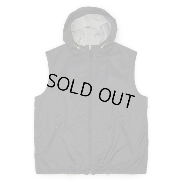 画像1: 00's OLD GAP ナイロンフーディーベスト "BLACK" (1)