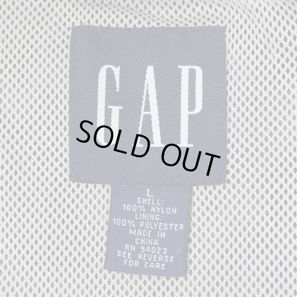 画像2: 00's OLD GAP ナイロンフーディーベスト "BLACK" (2)