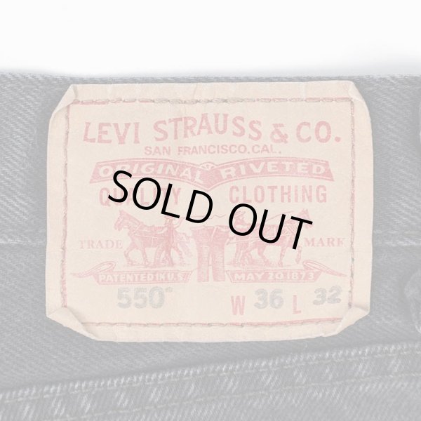 画像3: 00's Levi's 550 ブラックデニムパンツ "実寸W34.5 L31" (3)