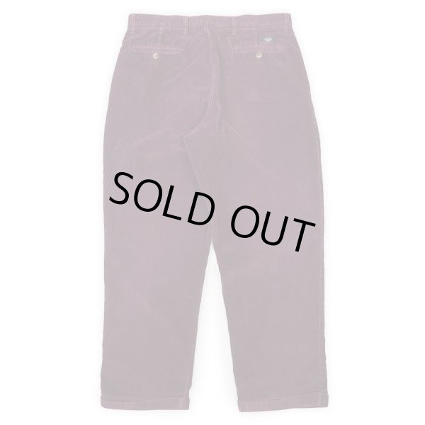 画像2: 00's DOCKERS 2タック 太畝コーデュロイトラウザー "Burgundy /  W34 L30" (2)