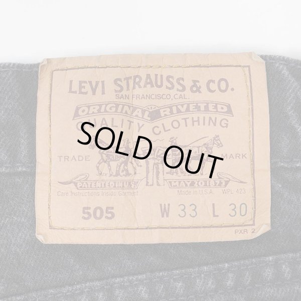 画像3: 90's Levi's 505 ブラックデニムパンツ "MADE IN USA / W33 L30" (3)
