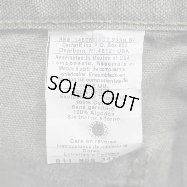 画像3: Early 00's Carhartt ダックペインターパンツ "W34 L32 / MOSS GREEN" (3)