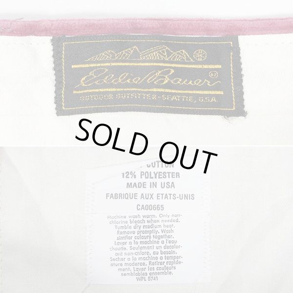 画像3: 80's Eddie Bauer 2タック 太畝コーデュロイトラウザー "MADE IN USA / 黒タグ / W32 L33相当" (3)