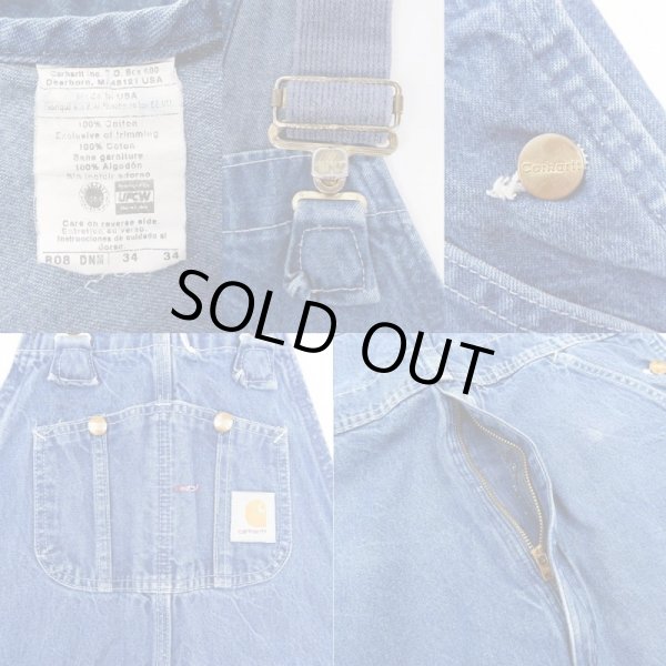 画像4: 90's Carhartt デニムオーバーオール "MADE IN USA" (4)