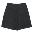 画像2: 00's CHAPS Ralph Lauren 2タック リネンコットンショーツ "BLACK" (2)