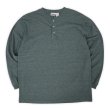 画像1: 90's BASIC EDITIONS L/S ヘンリーネックカットソー "CHACOAL GRAY" (1)