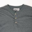 画像2: 90's BASIC EDITIONS L/S ヘンリーネックカットソー "CHACOAL GRAY" (2)