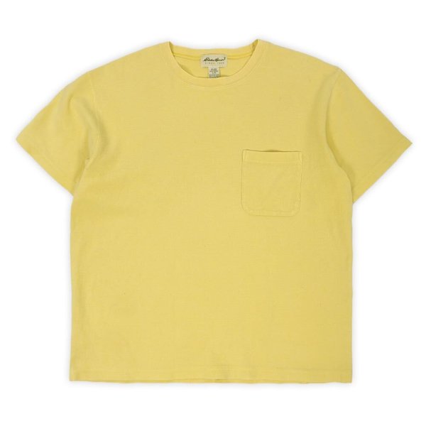 画像1: 90's Eddie Bauer コットンピケ ポケットTシャツ (1)