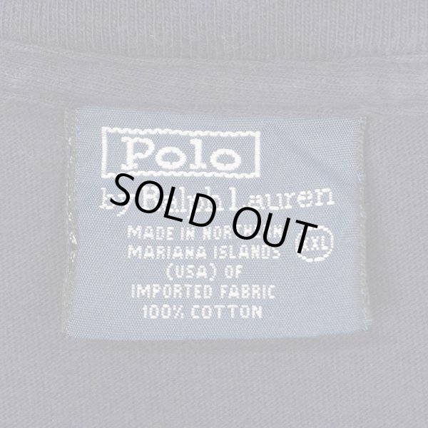 画像2: 90's Polo Ralph Lauren ポケットTシャツ "NAVY" (2)