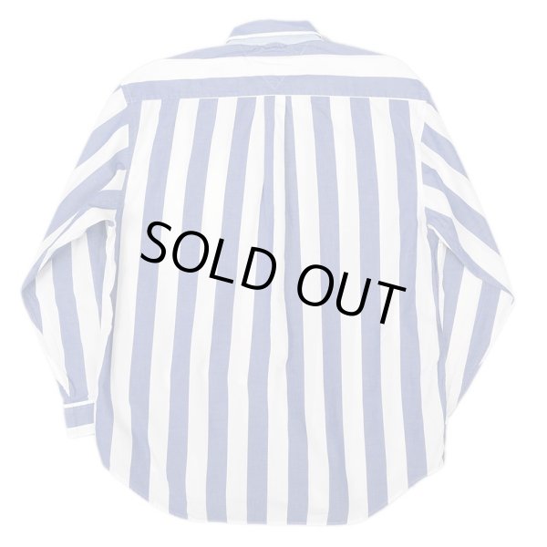 画像2: 90's TOMMY HILFIGER ストライプ柄 ボタンダウンシャツ (2)