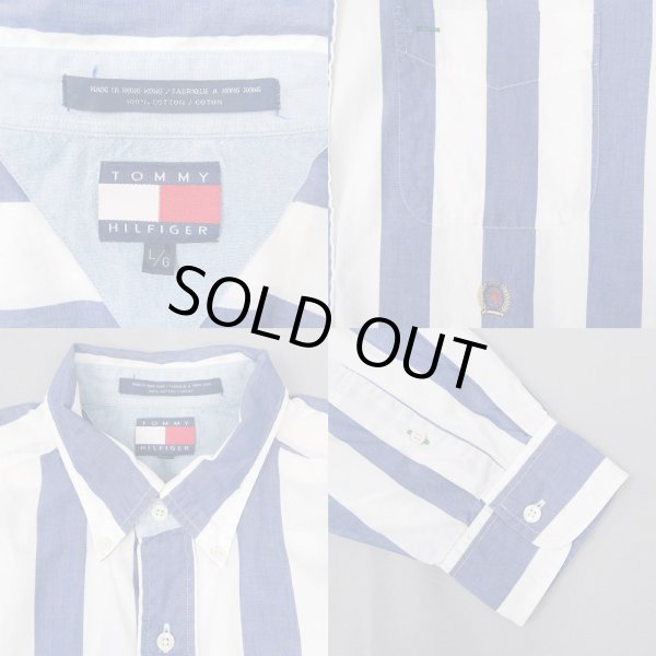 画像3: 90's TOMMY HILFIGER ストライプ柄 ボタンダウンシャツ (3)