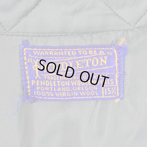 画像2: 50's PENDLETON オンブレチェック柄 ウールシャツ “Green Plaid” (2)