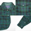 画像3: 50's PENDLETON オンブレチェック柄 ウールシャツ “Green Plaid” (3)