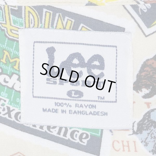 画像3: Early 00's Michigan Wolverines S/S 総柄 レーヨンシャツ (3)