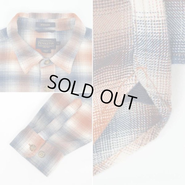 画像3: 00's Pendleton フランネルシャツ "BURNSIDE / Blue Omble Plaid" (3)