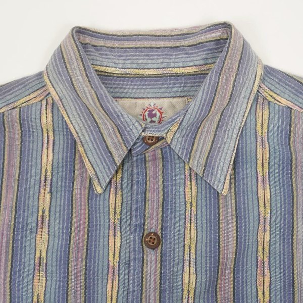 画像3: 90's THE TERRITORY AHEAD S/S マルチストライプ柄 レギュラーカラーシャツ (3)
