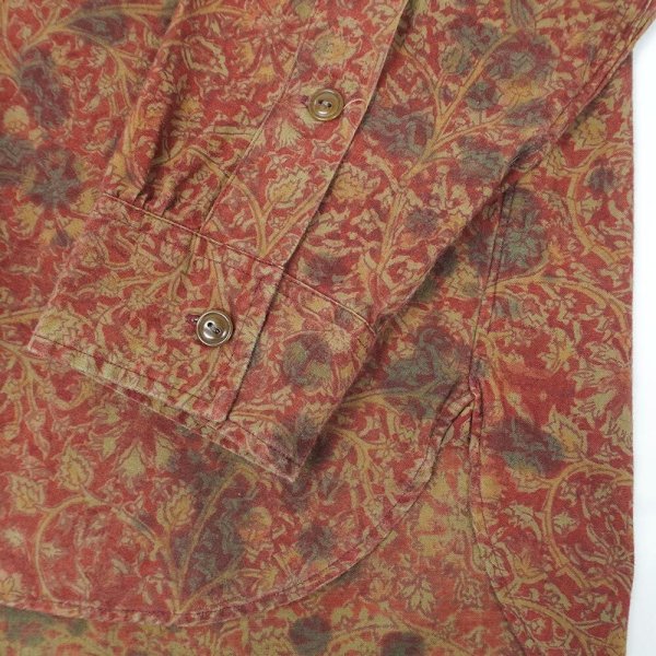 画像4: 90's Polo Ralph Lauren 総柄 マチ付き バンドカラーシャツ (4)