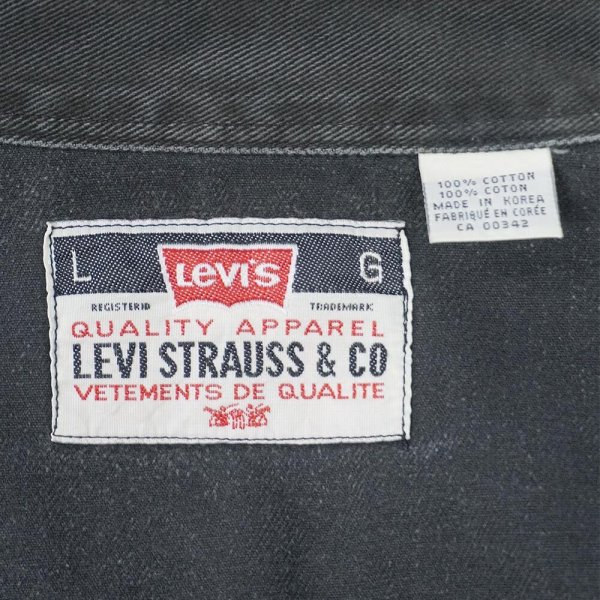 画像2: 00's Levi's ブラックデニムシャツ (2)