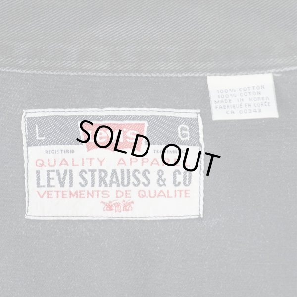 画像2: 00's Levi's ブラックデニムシャツ (2)