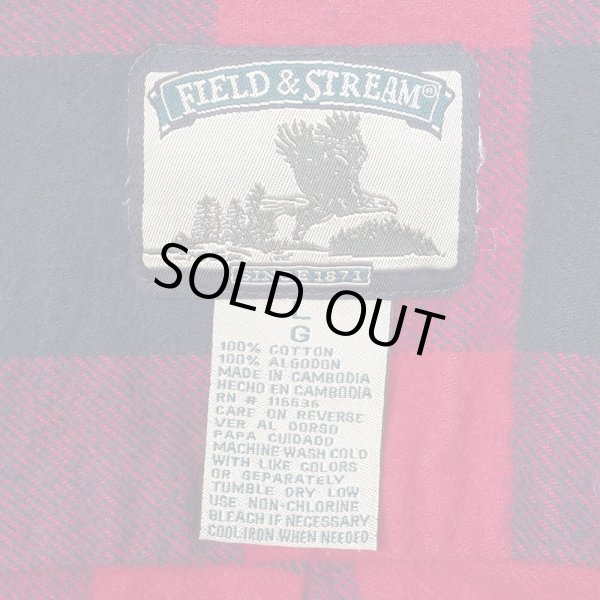 画像2: 00's FIELD & STREAM ブロックチェック柄 ヘビーネルシャツ "RED×BLACK" (2)