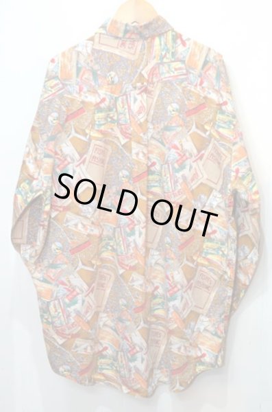 画像2: 90's BANANA REPUBLIC L/S 総柄シャツ (2)