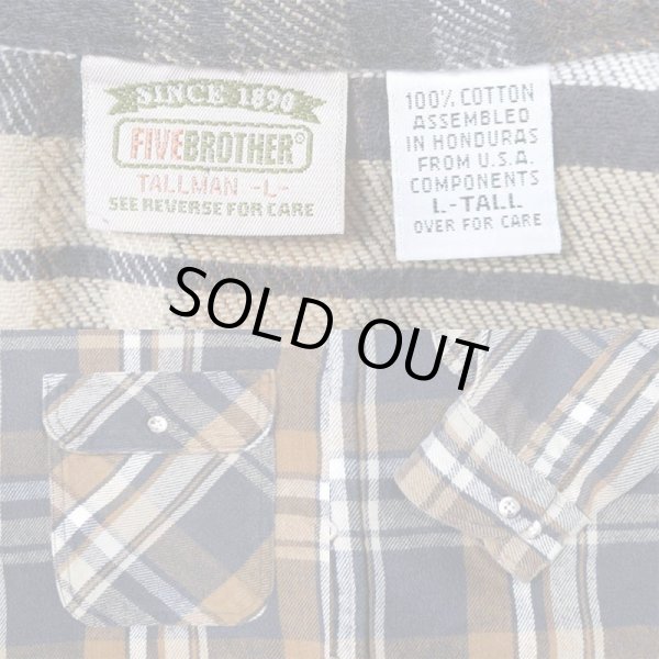 画像3: 90's FIVE BROTHER ヘビーネルシャツ (3)