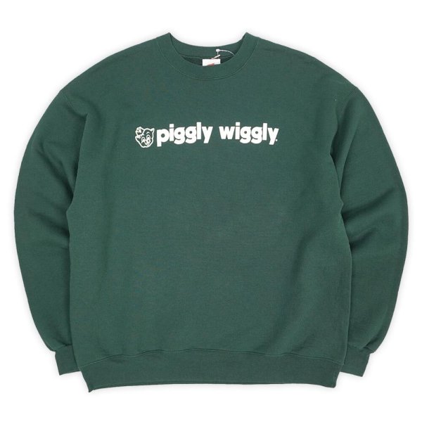 画像1: 00's Piggly Wiggly 両面プリント スウェット "GREEN" (1)