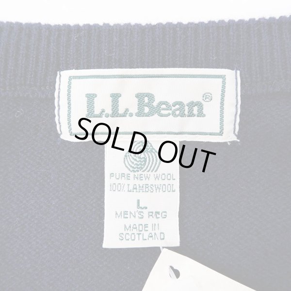 画像3: 90's L.L.Bean Vネック ラムウールセーター "DEADSTOCK" (3)