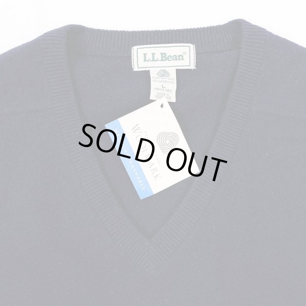 画像4: 90's L.L.Bean Vネック ラムウールセーター "DEADSTOCK" (4)