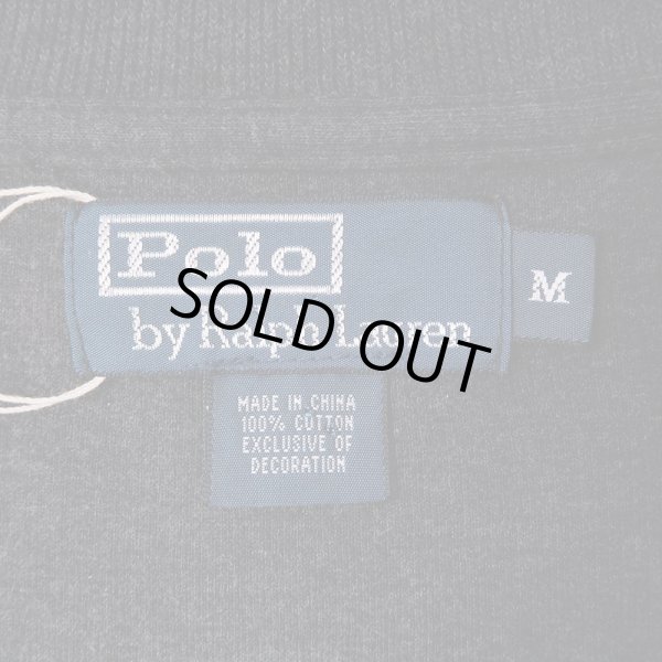 画像2: 00's Polo Ralph Lauren ハーフジップ コットンニット “CHARCOAL GRAY” (2)
