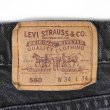 画像3: 90's Levi's 560 ブラックデニムパンツ "MADE IN USA" (3)